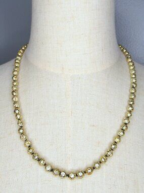 Electroplated Lava rock necklace